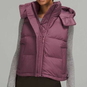 NWOT Lululemon Wunder Puff Cropped Vest Vintage Plum Size 4